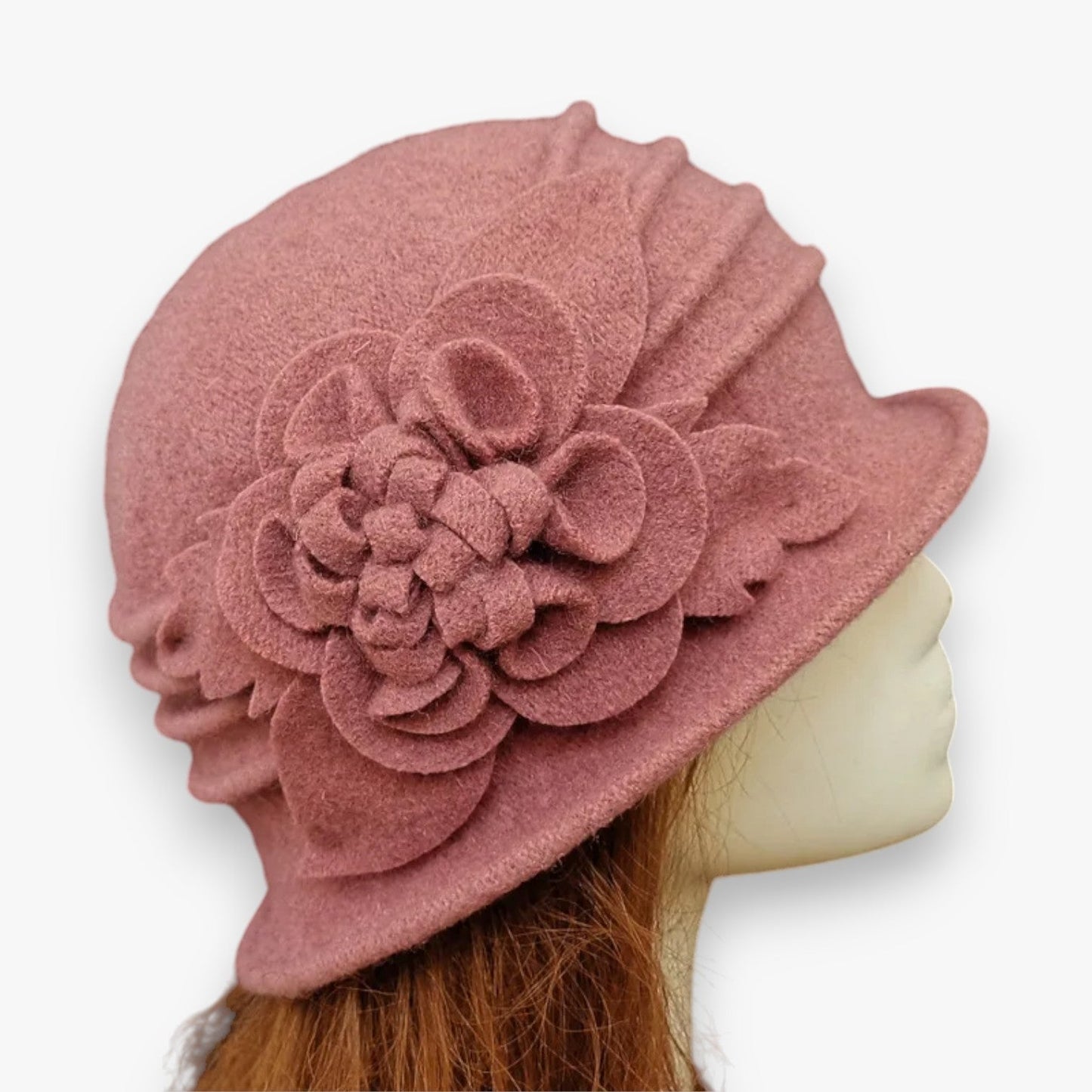 Arlett | Blomster Uld Fedora Hut für Mütter – Warm & Weich