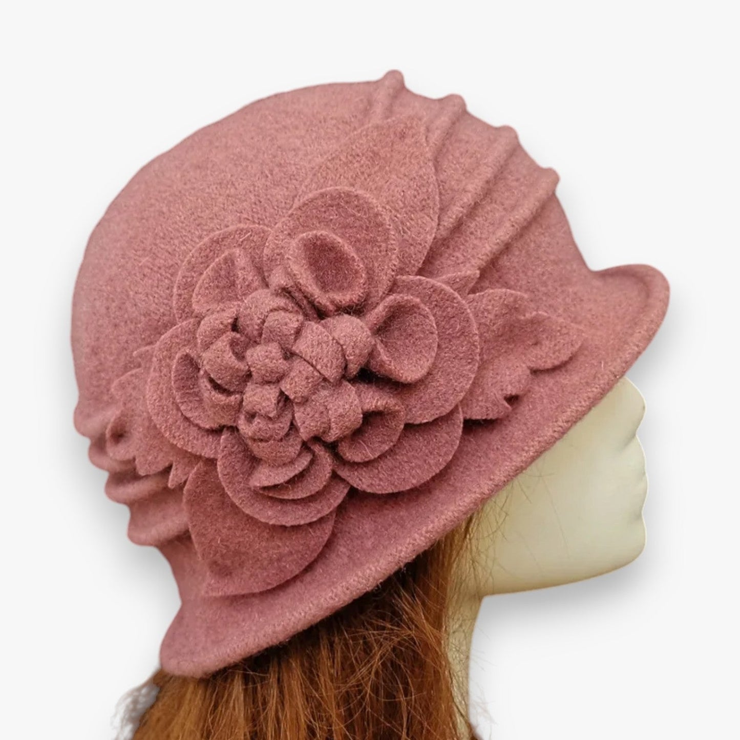 Arlett | Blomster Uld Fedora Hut für Mütter – Warm & Weich