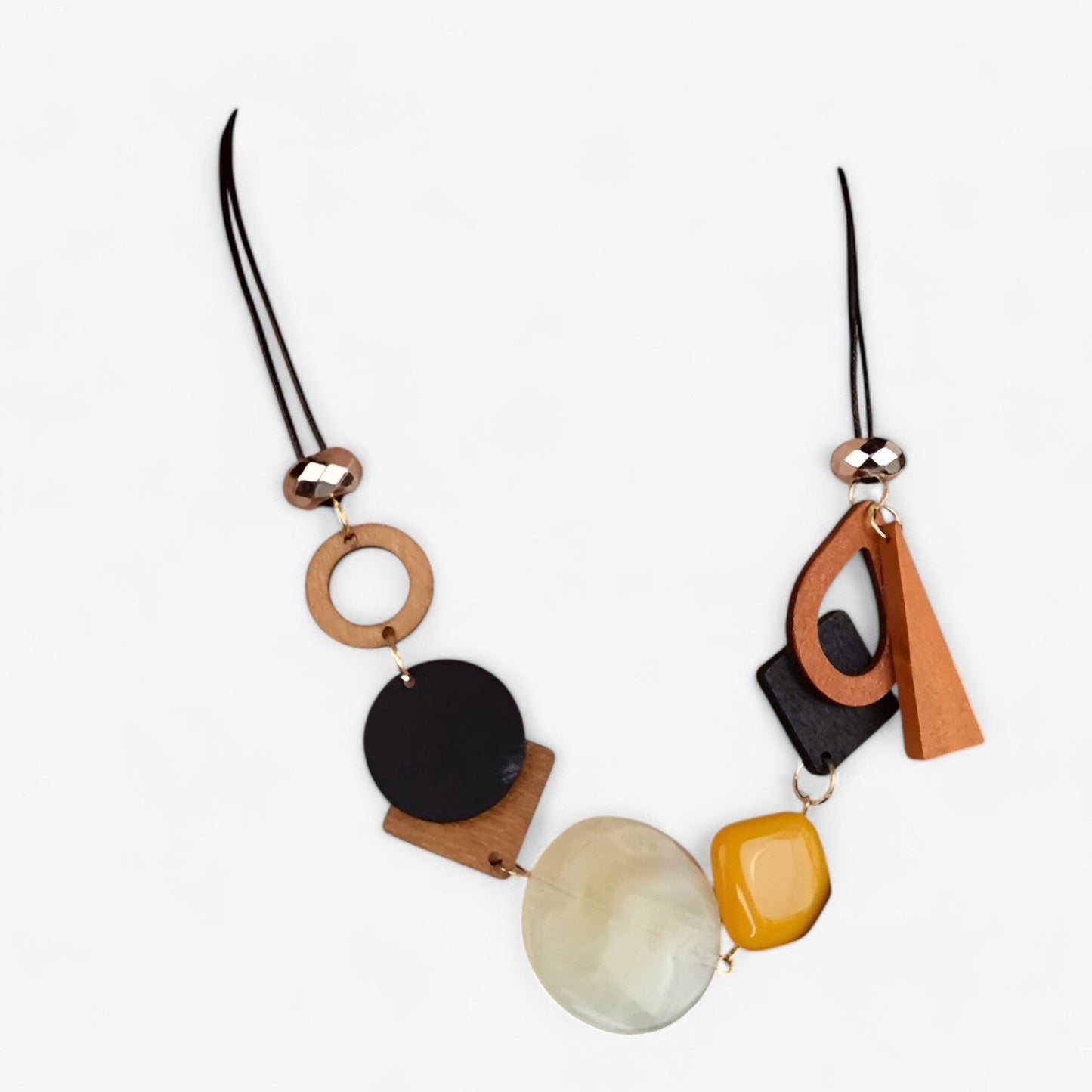 Alina | Vintage Geometrisches Anhänger Halskette – Handgefertigte Ethische Eleganz