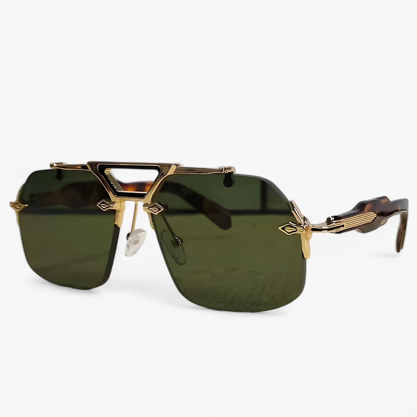 Tabb | Übergroße Punk-Metallrandlose Sonnenbrille