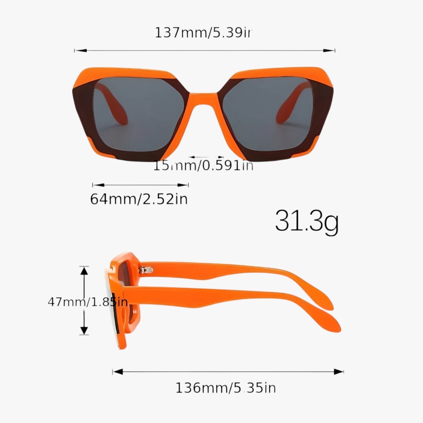Valerie | Damen Sonnenbrille mit quadratischen Verlaufsgläsern