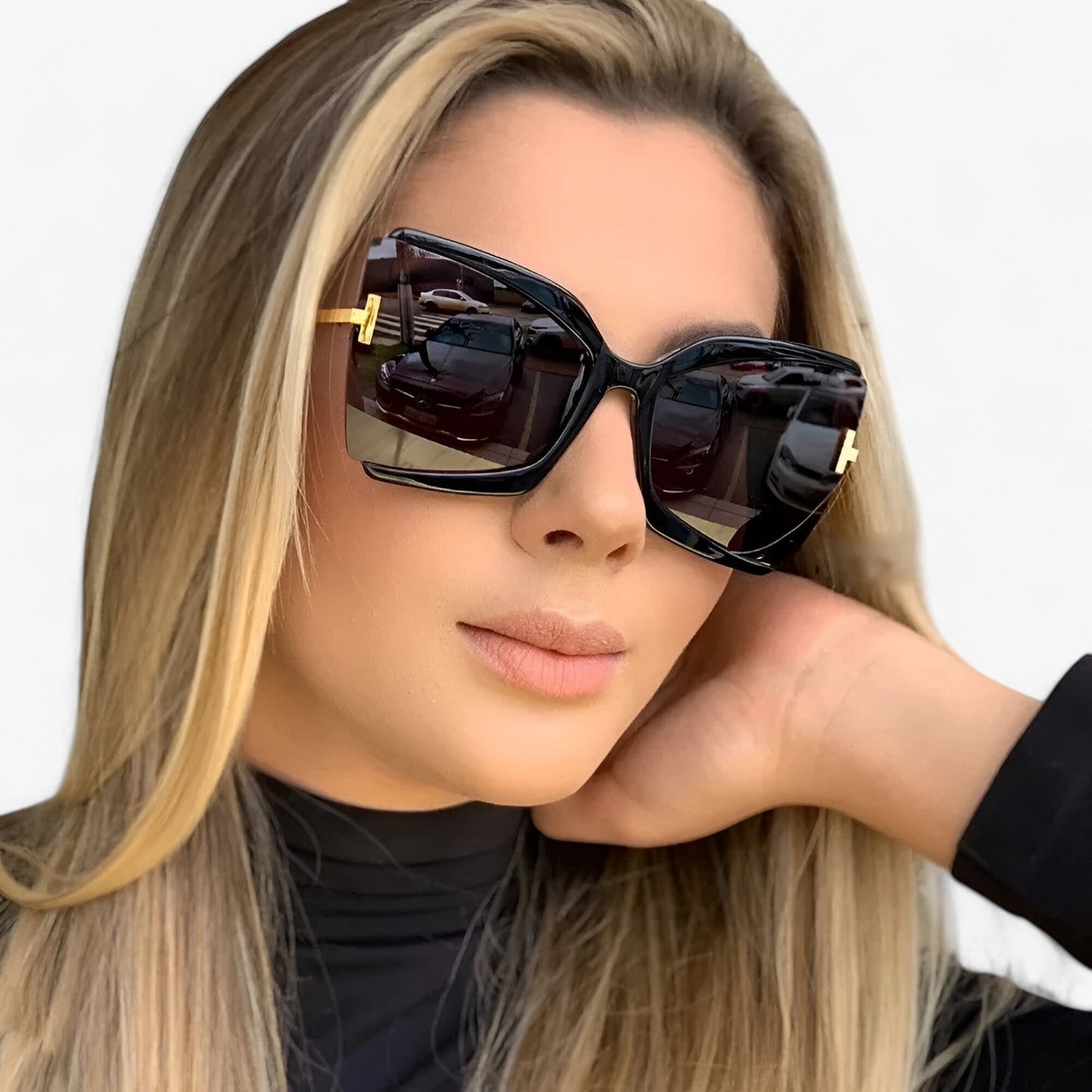 Andrea | Katteøje Sonnenbrille mit T-Beslag - gewagte Stil, lebendige Farben