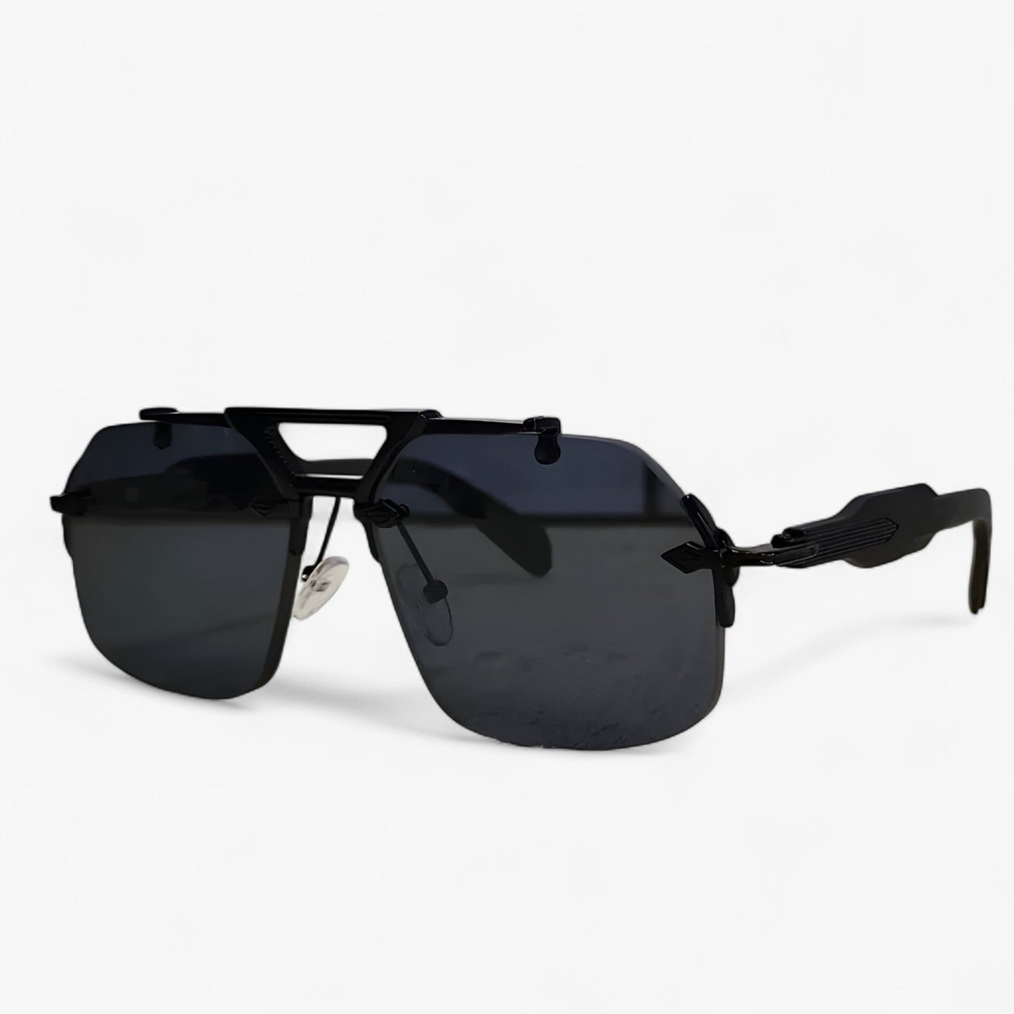 Tabb | Übergroße Punk-Metallrandlose Sonnenbrille