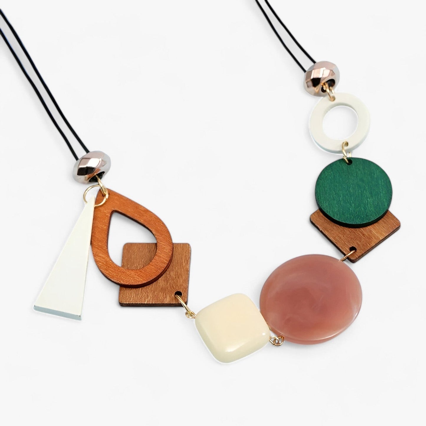 Alina | Vintage Geometrisches Anhänger Halskette – Handgefertigte Ethische Eleganz