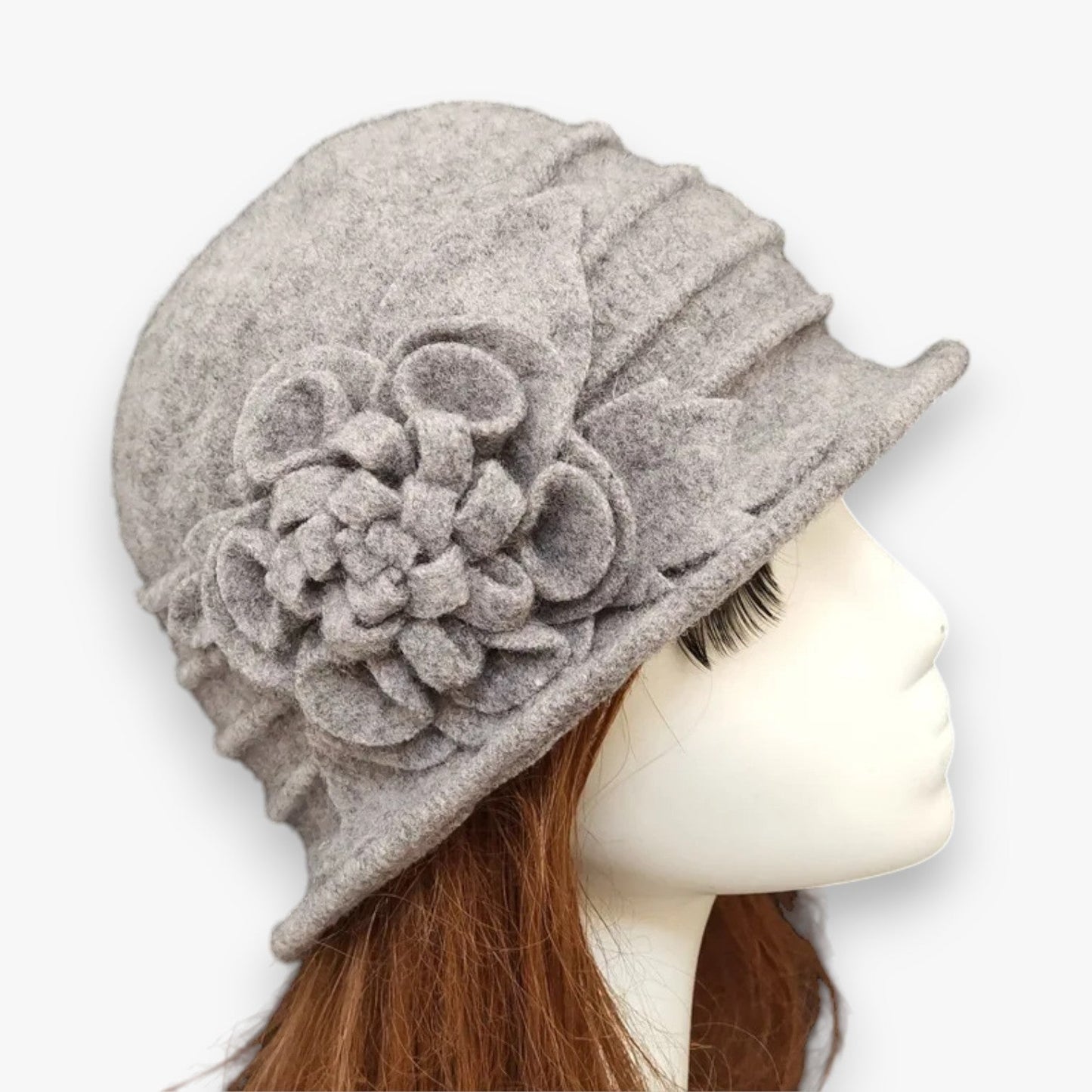 Arlett | Blomster Uld Fedora Hut für Mütter – Warm & Weich