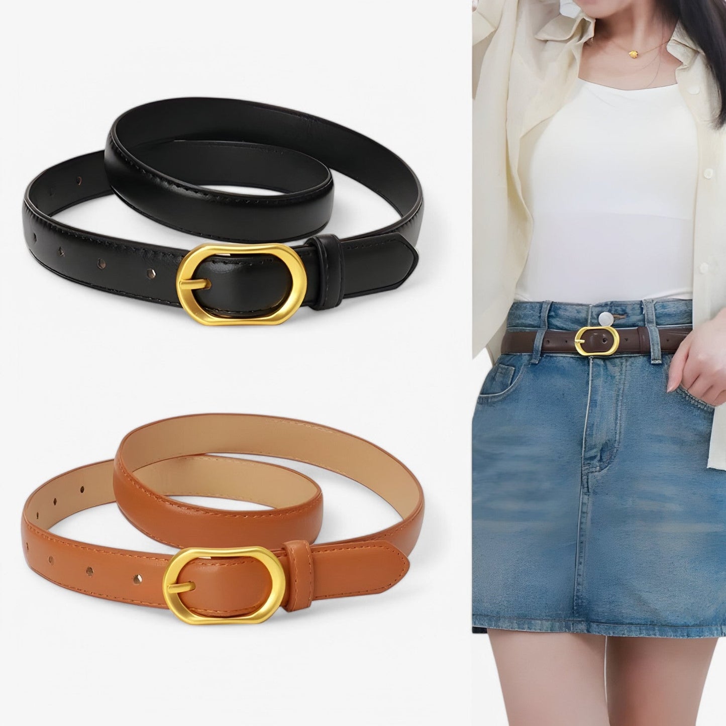 Antonella | Vielseitiger Designer-Gürtel – Perfekt für Jeans & Kleider