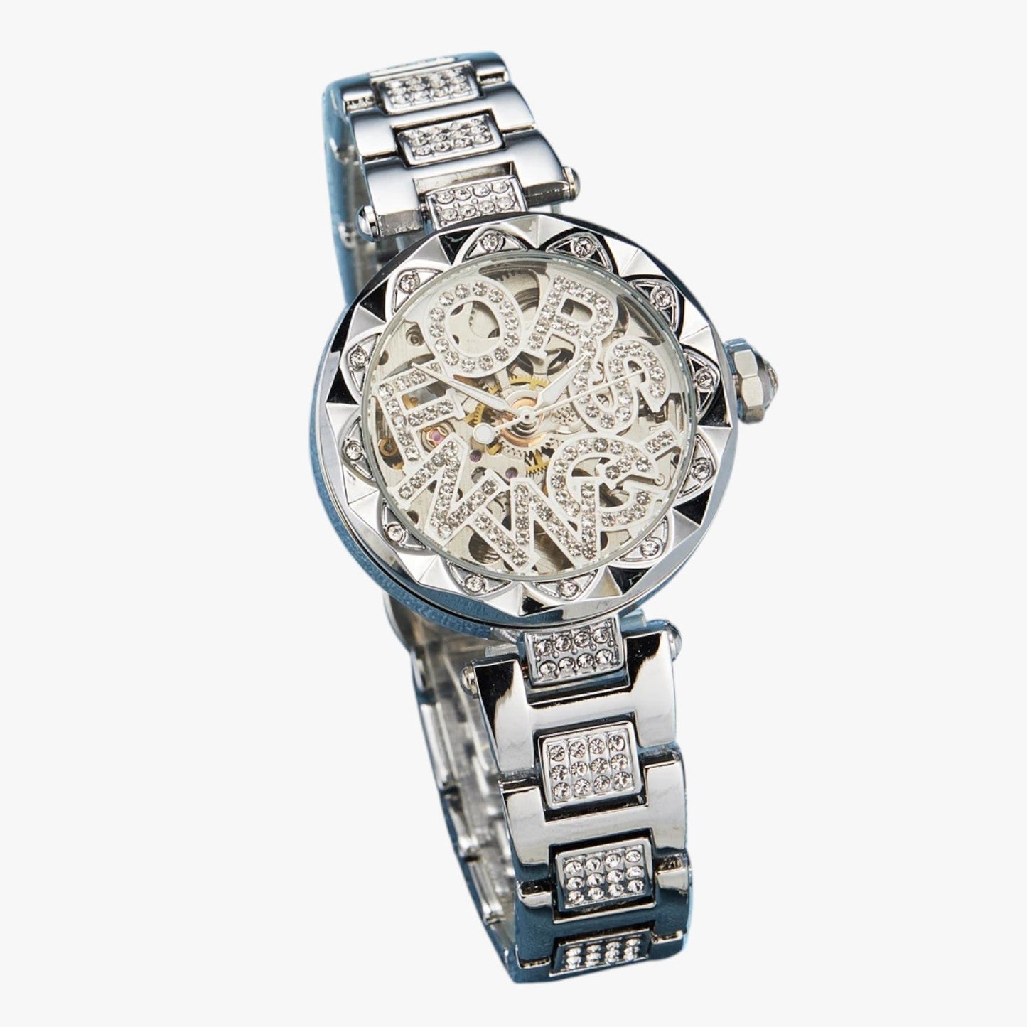 Ana | Luxus Frauen Uhr 2025 Mechanische Eleganz in Stahl und Diamanten 3D