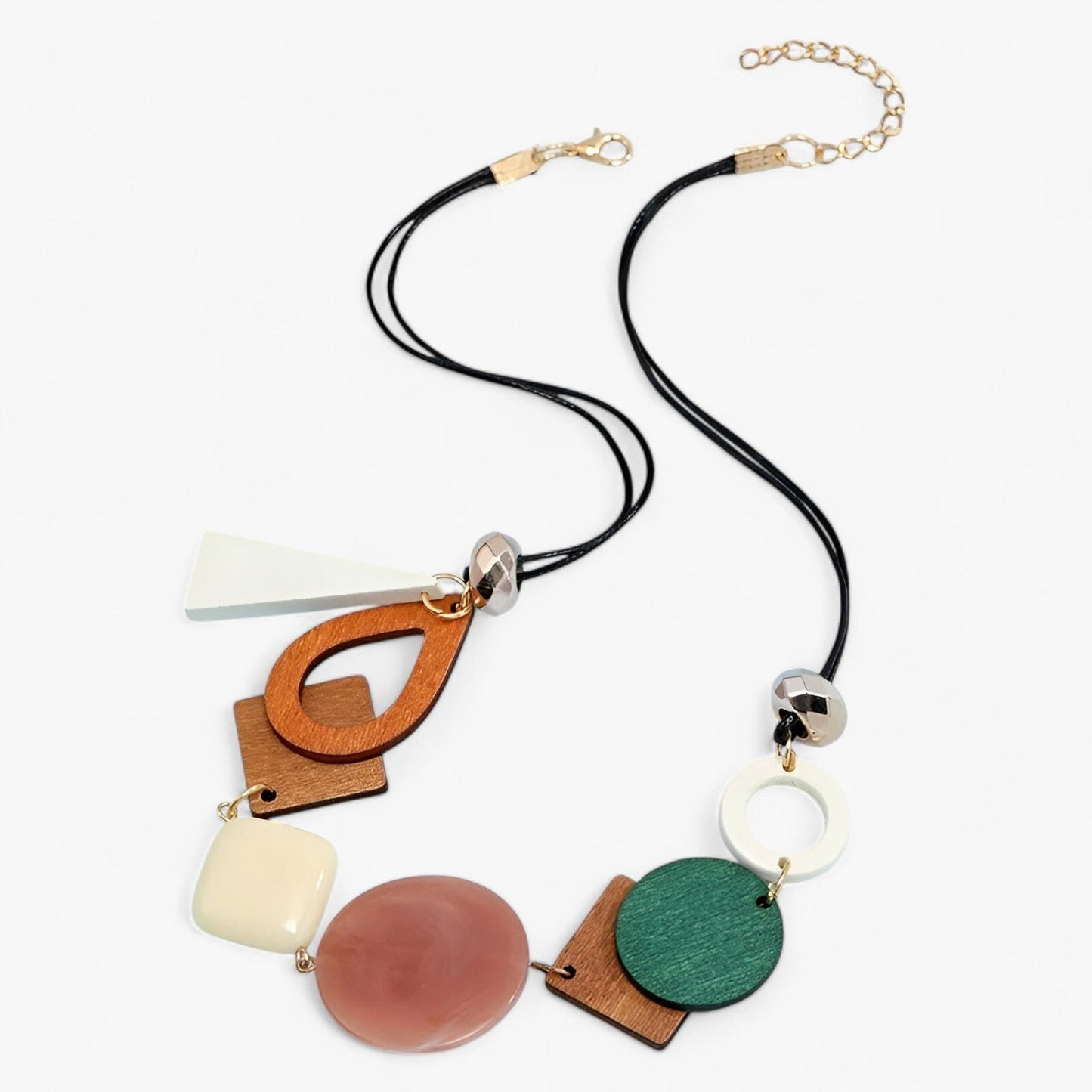 Alina | Vintage Geometrisches Anhänger Halskette – Handgefertigte Ethische Eleganz