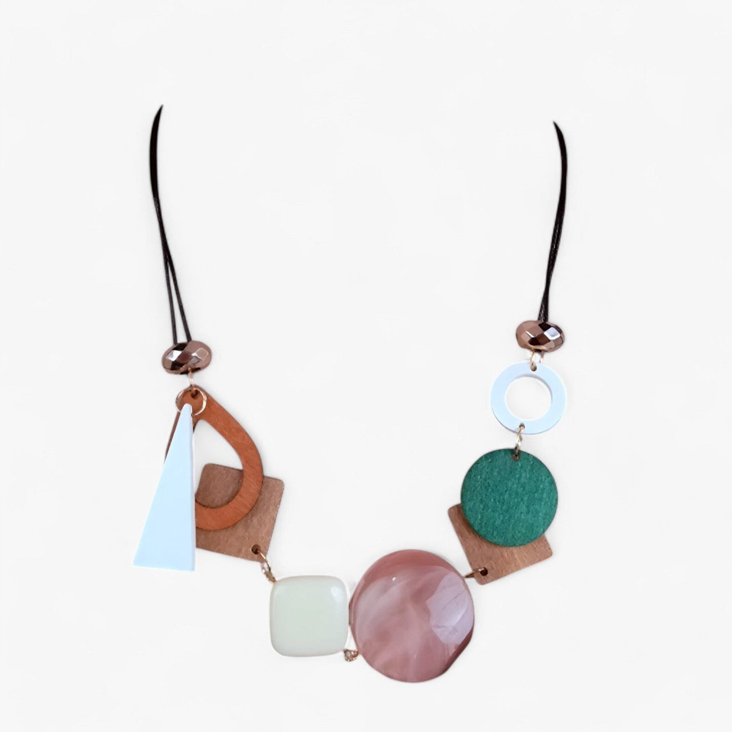 Alina | Vintage Geometrisches Anhänger Halskette – Handgefertigte Ethische Eleganz