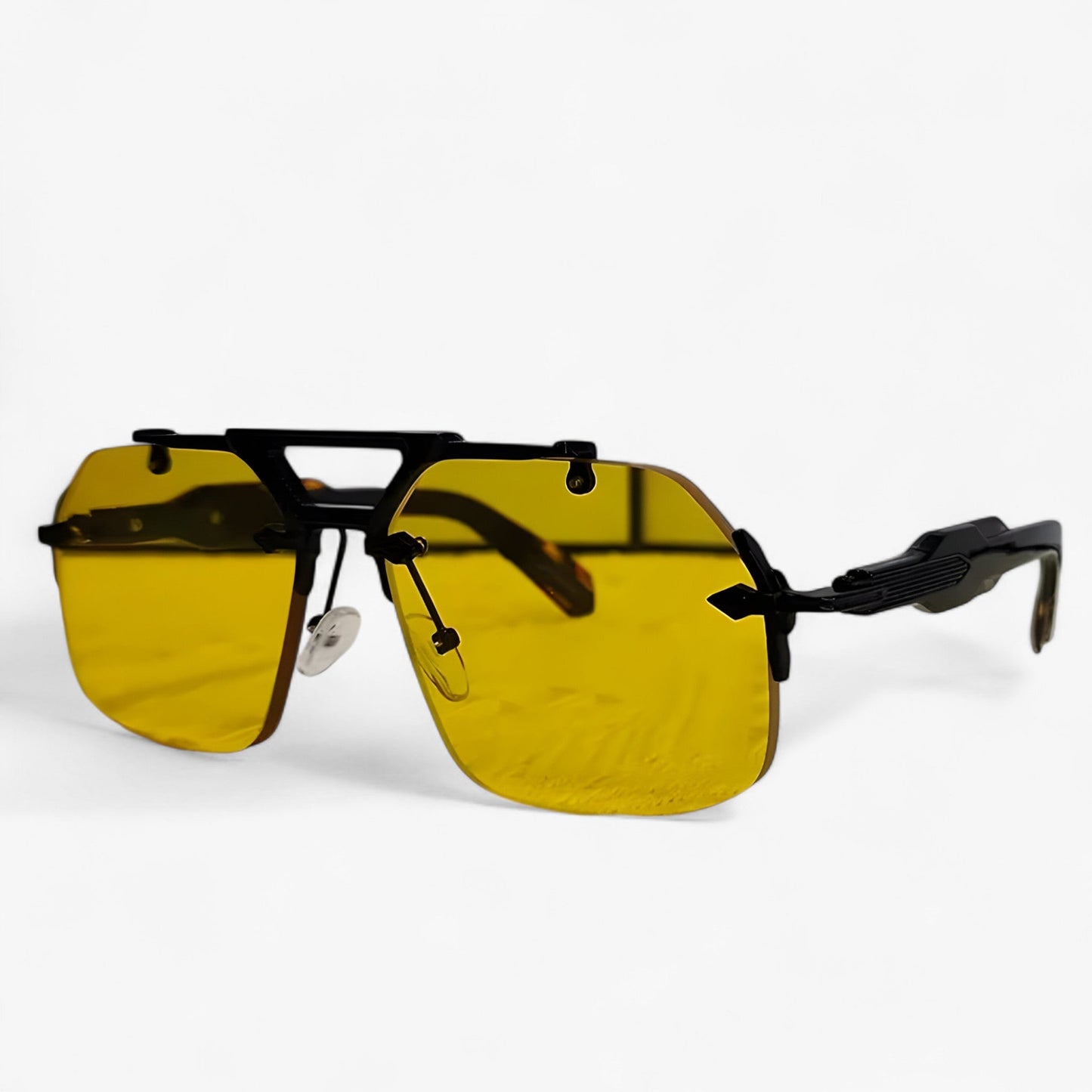 Tabb | Übergroße Punk-Metallrandlose Sonnenbrille