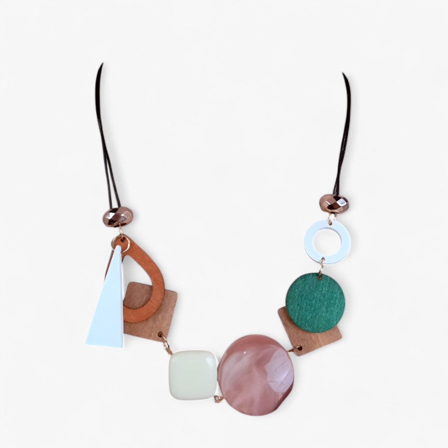 Alina | Vintage Geometrisches Anhänger Halskette – Handgefertigte Ethische Eleganz