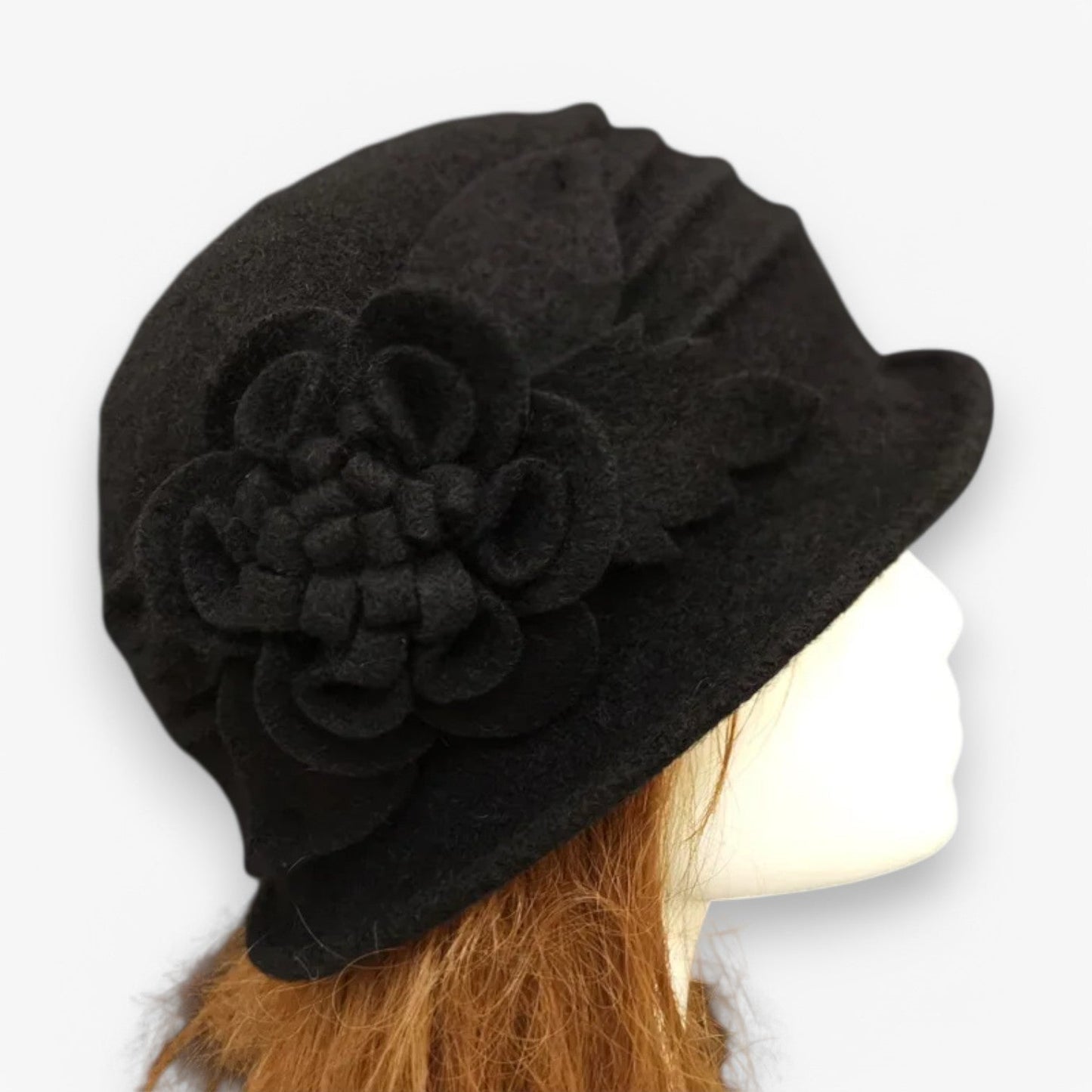 Arlett | Blomster Uld Fedora Hut für Mütter – Warm & Weich