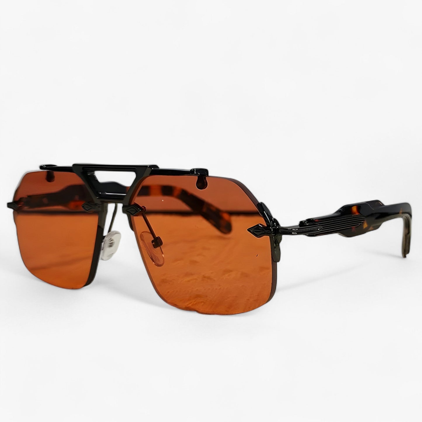 Tabb | Übergroße Punk-Metallrandlose Sonnenbrille