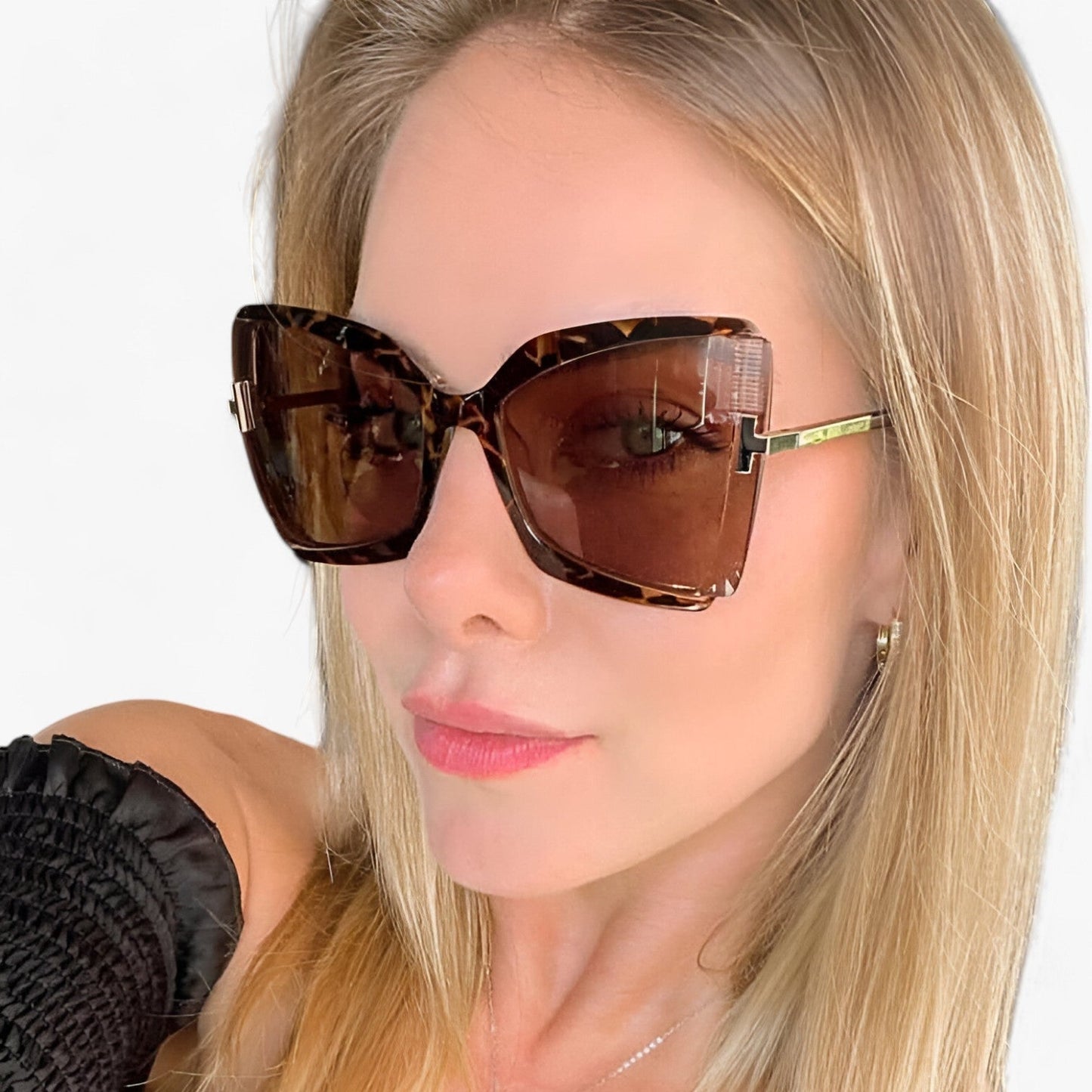 Andrea | Katteøje Sonnenbrille mit T-Beslag - gewagte Stil, lebendige Farben