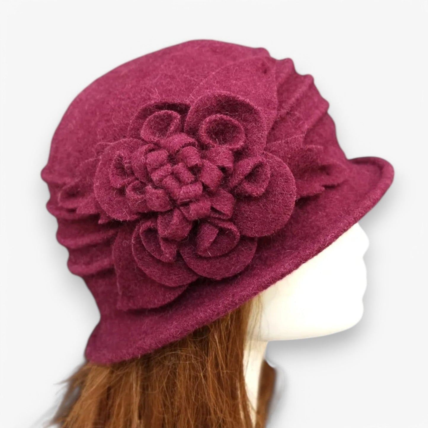Arlett | Blomster Uld Fedora Hut für Mütter – Warm & Weich
