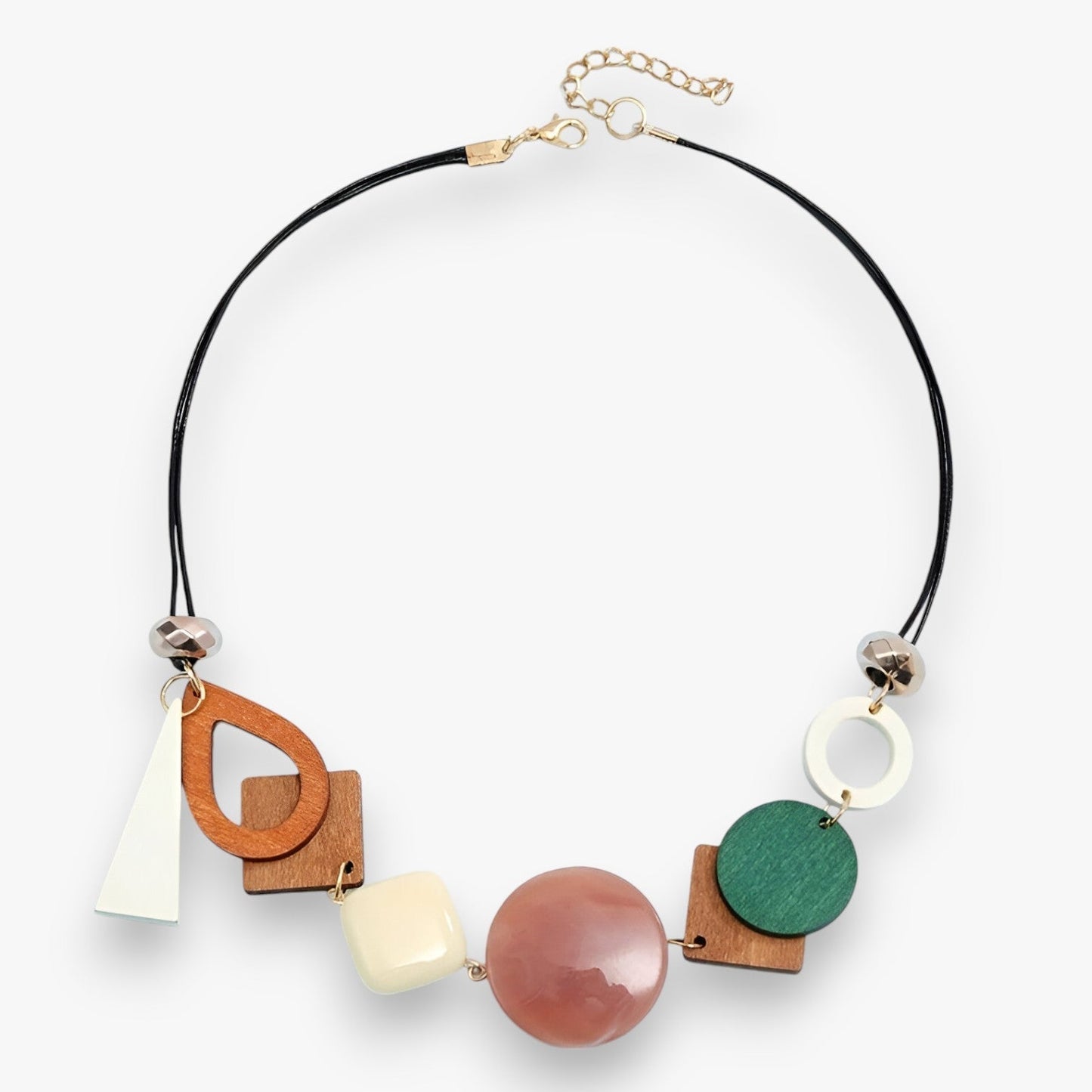 Alina | Vintage Geometrisches Anhänger Halskette – Handgefertigte Ethische Eleganz