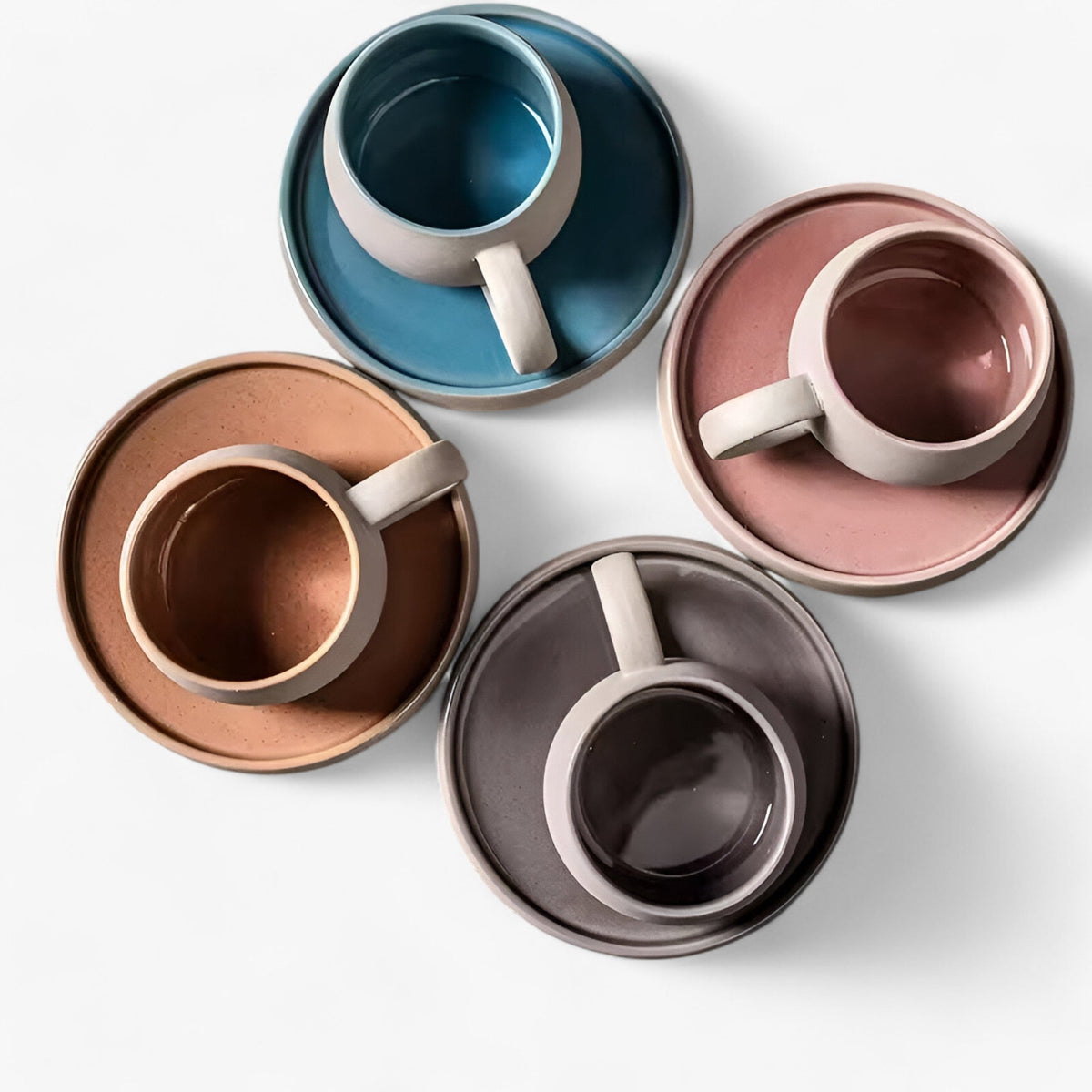 Sora | Minimalistisches Japanisches Espressoset mit Tasse und Untertasse