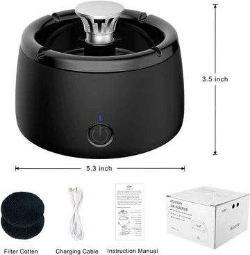 Spiron | 2-in-1 Rauchfreier Aschenbecher mit Luftreinigung