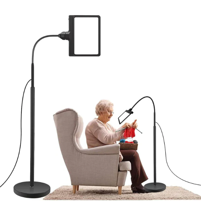 Stehlampe mit 5-facher Vergrößerung für das Lesen von Büchern