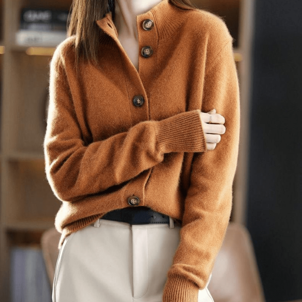 Stylische und gemütliche Kaschmir-Cardigan Winterkleidung für Frauen