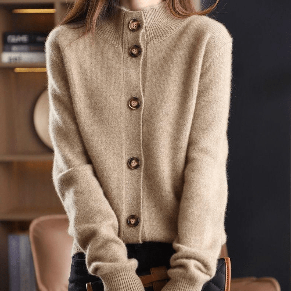 Stylische und gemütliche Kaschmir-Cardigan Winterkleidung für Frauen