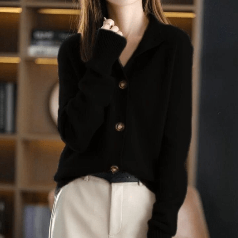 Stylische und gemütliche Kaschmir-Cardigan Winterkleidung für Frauen