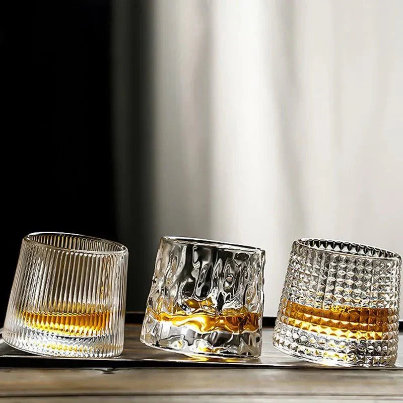 Texturiertes Wellenmuster Whiskyglas