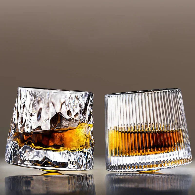 Texturiertes Wellenmuster Whiskyglas