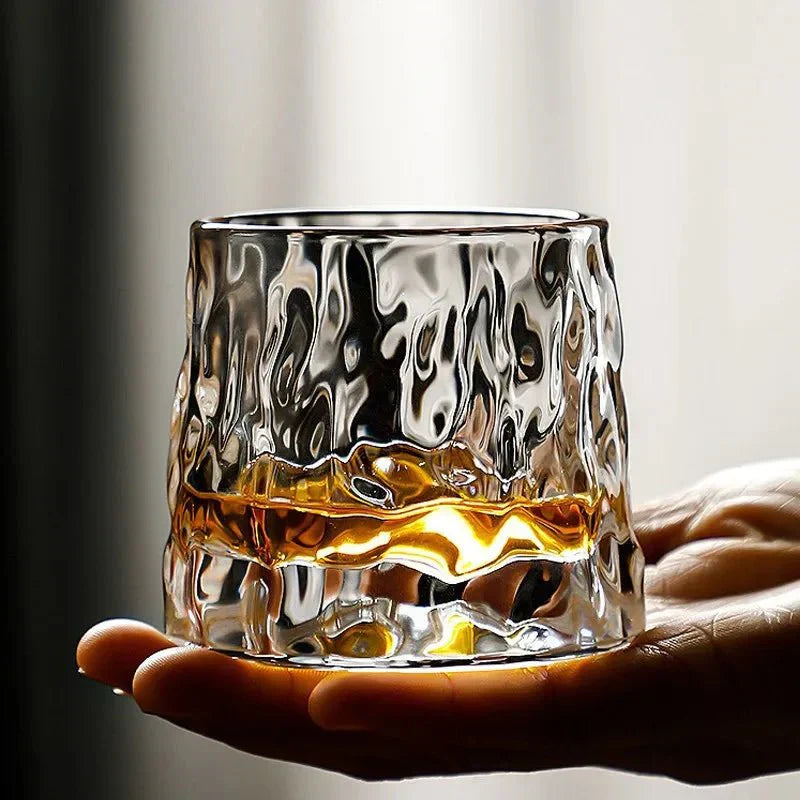 Texturiertes Wellenmuster Whiskyglas