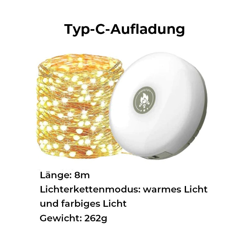 Tragbare, faltbare und wasserdichte Lichterkette