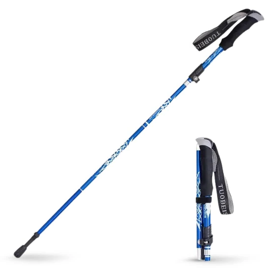 Trek Aid | Premium Automatischer Teleskop-Wanderstock