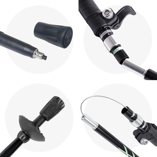 Trek Aid | Premium Automatischer Teleskop-Wanderstock