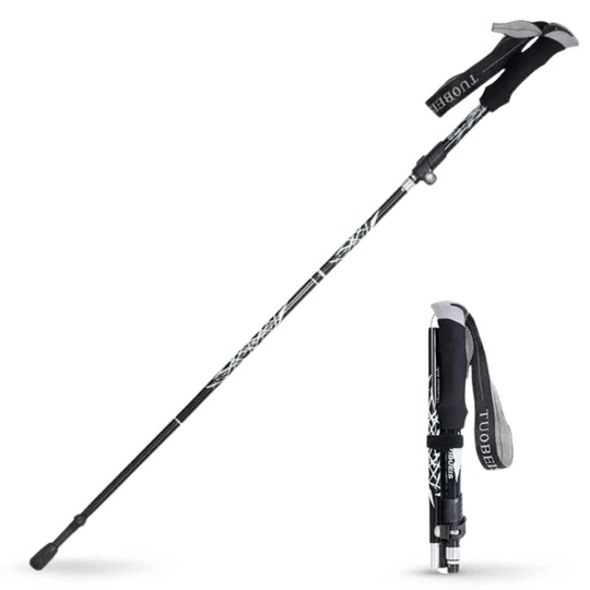 Trek Aid | Premium Automatischer Teleskop-Wanderstock