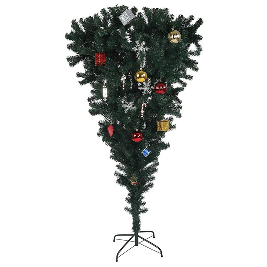 Umgekehrter künstlicher Weihnachtsbaum für die Feiertage