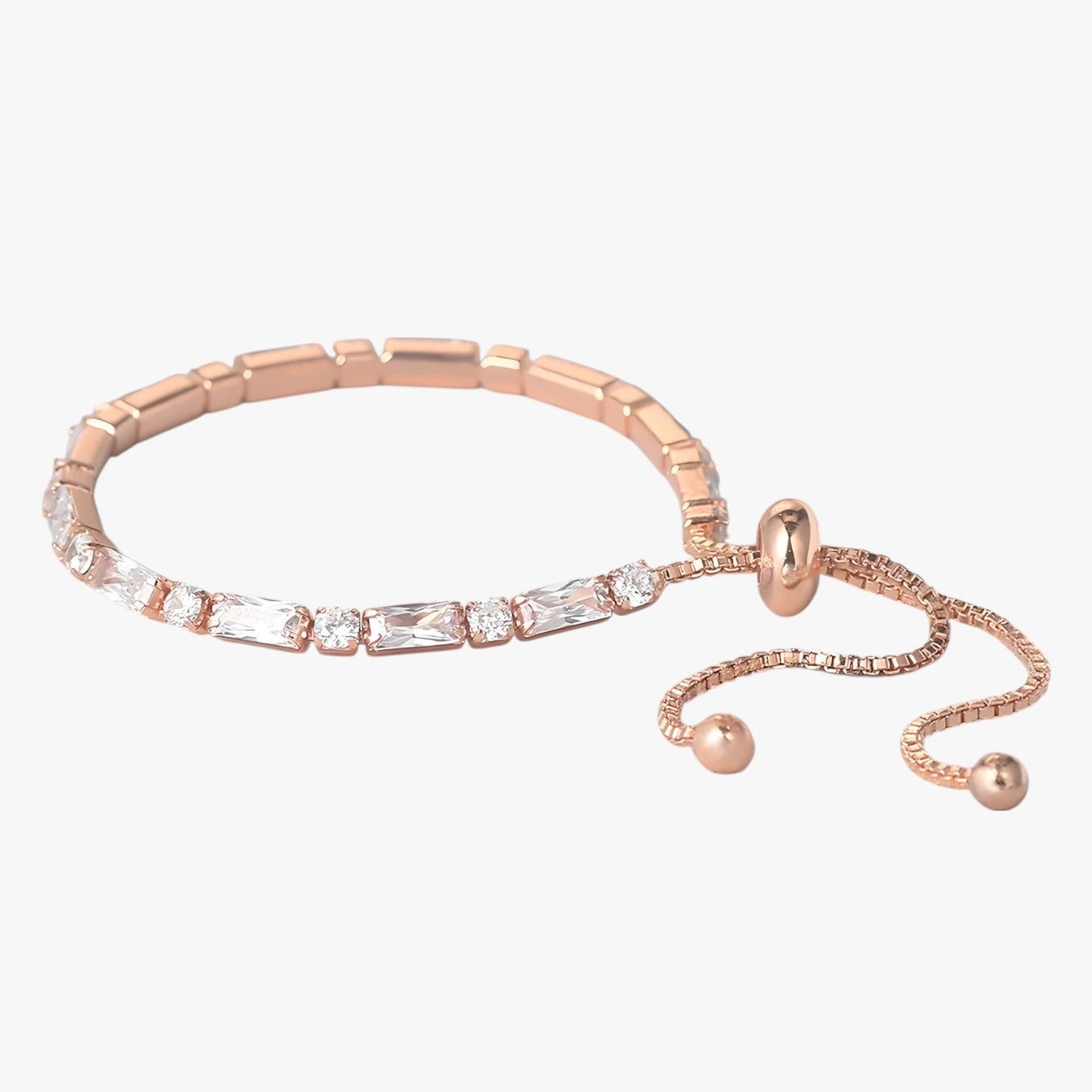 Valerie | Geometrisches Roségold-Armband mit Zirkon Elegantes Geschenk für Frauen