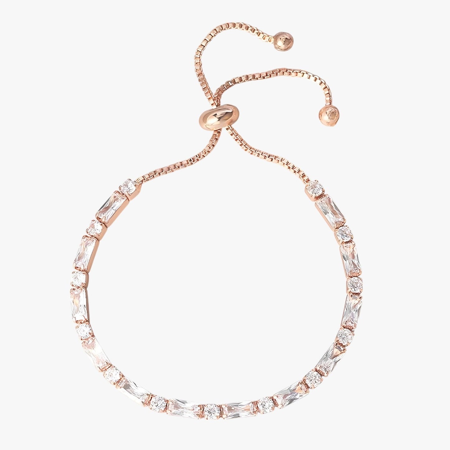 Valerie | Geometrisches Roségold-Armband mit Zirkon Elegantes Geschenk für Frauen