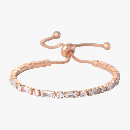 Valerie | Geometrisches Roségold-Armband mit Zirkon Elegantes Geschenk für Frauen