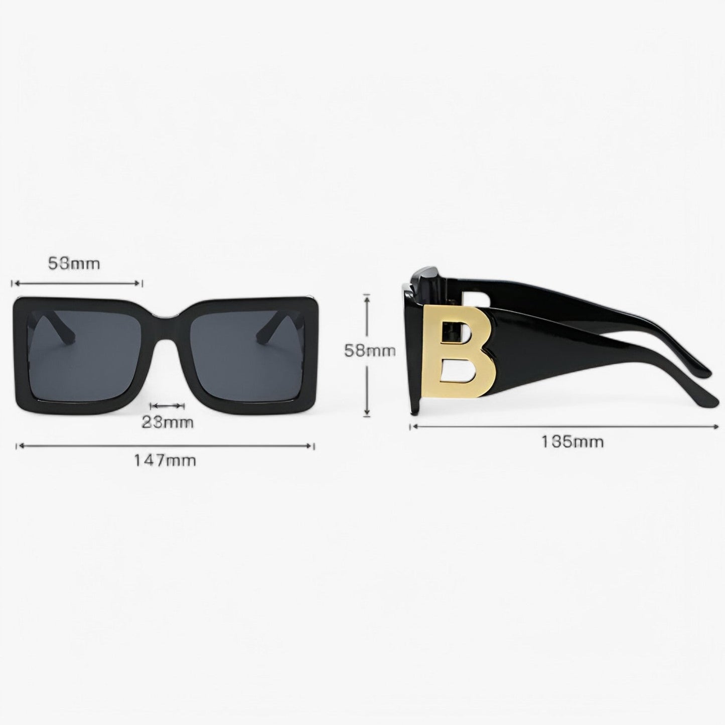 Veda | Stylisch und elegant - Oversized Sonnenbrille mit UV400-Schutz