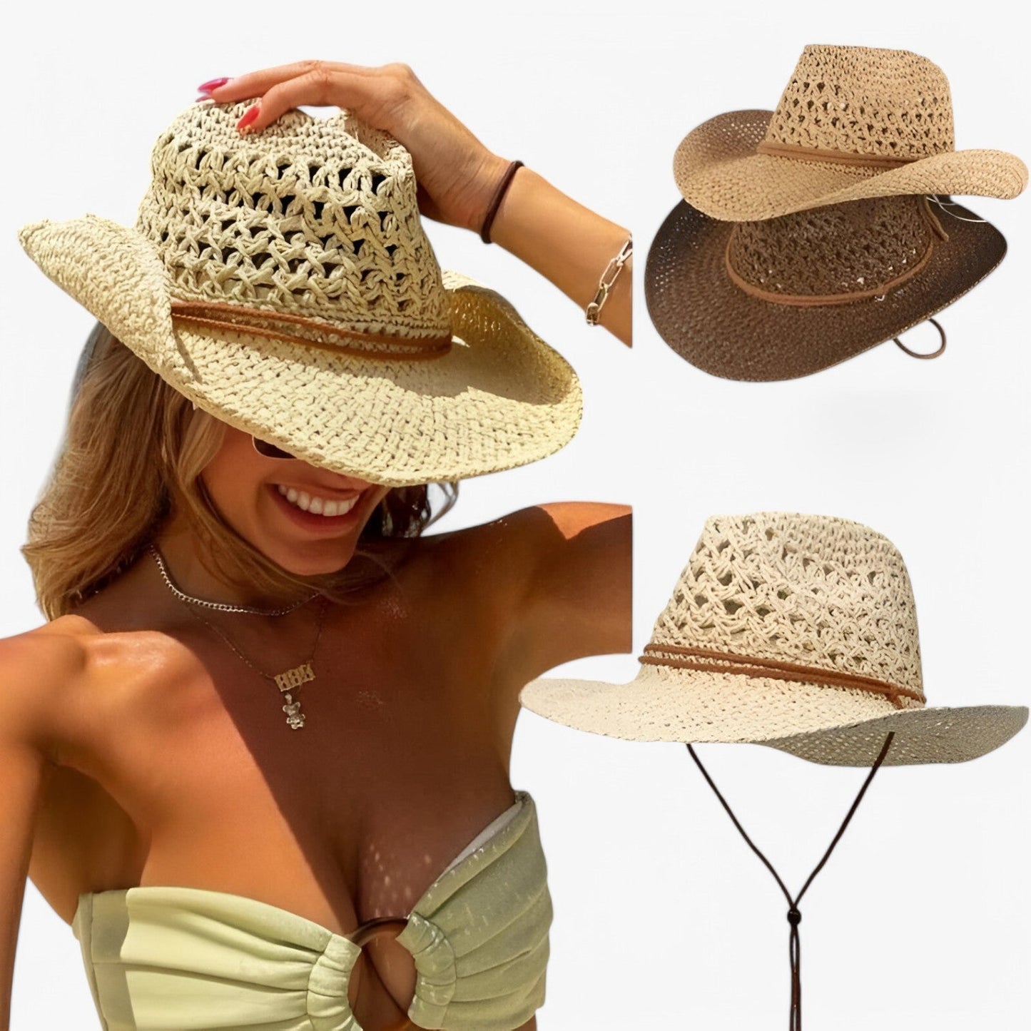 Veronica | Stilvoll & Geschützt - Vintage Western Sonnenhut für Damen