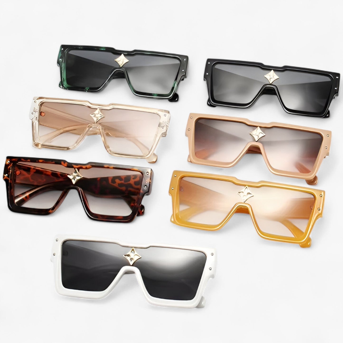 Victor | Unisex rechteckige Sonnenbrille mit UV400-Schutz