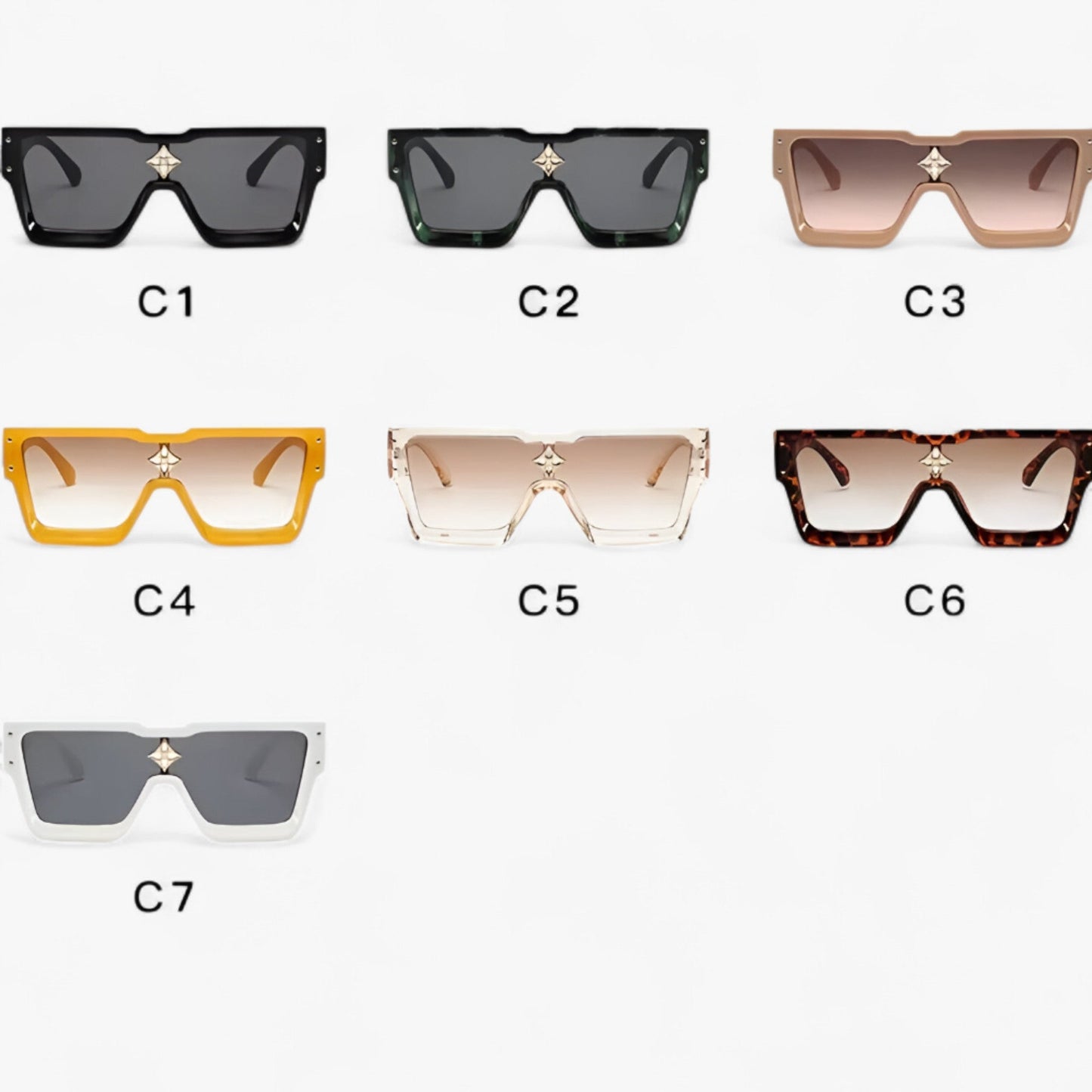Victor | Unisex rechteckige Sonnenbrille mit UV400-Schutz
