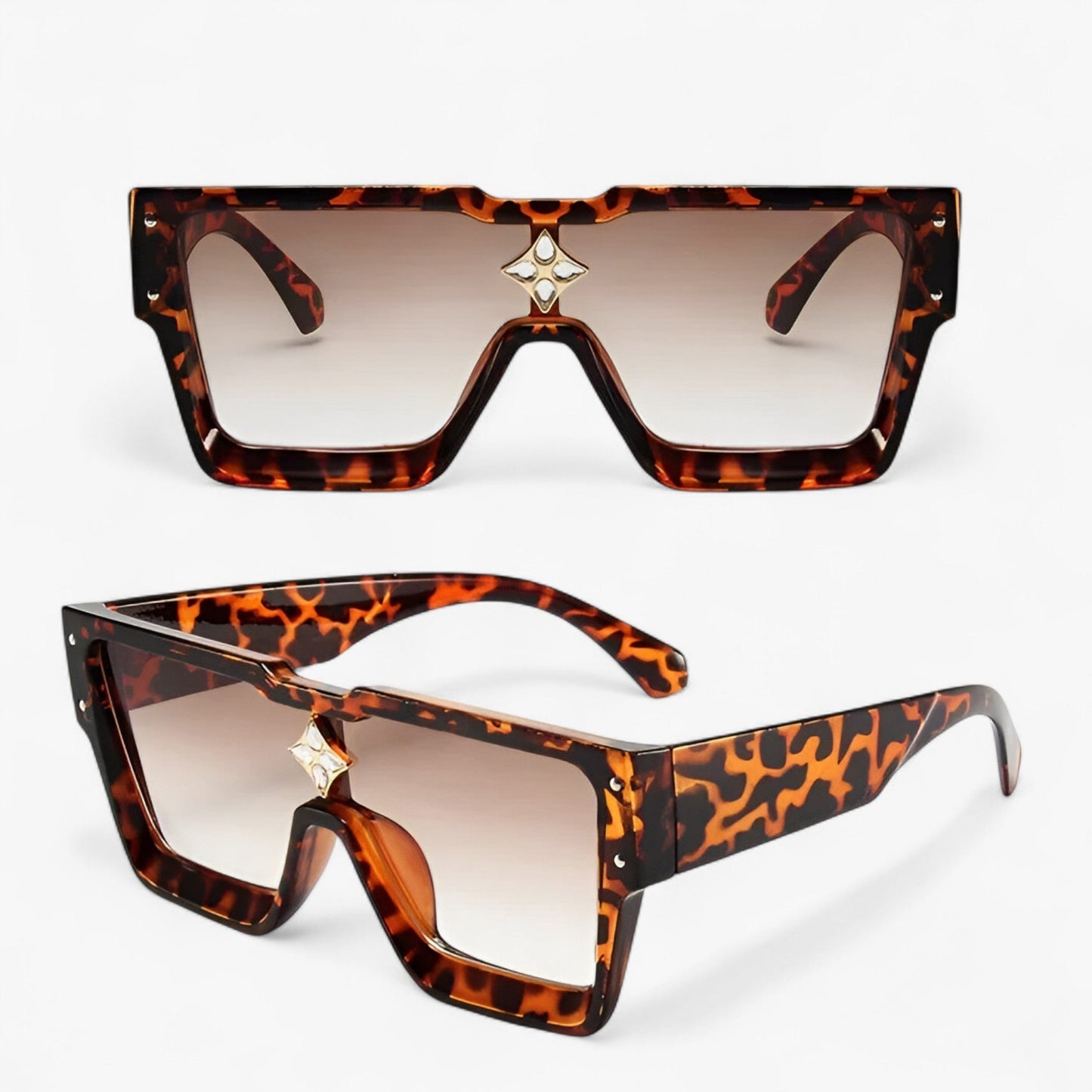 Victor | Unisex rechteckige Sonnenbrille mit UV400-Schutz