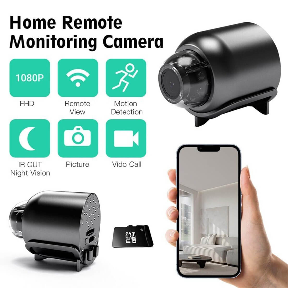 VigilCam | Wasserdichte 24/7 HD Mini-Kamera mit Nachtsicht