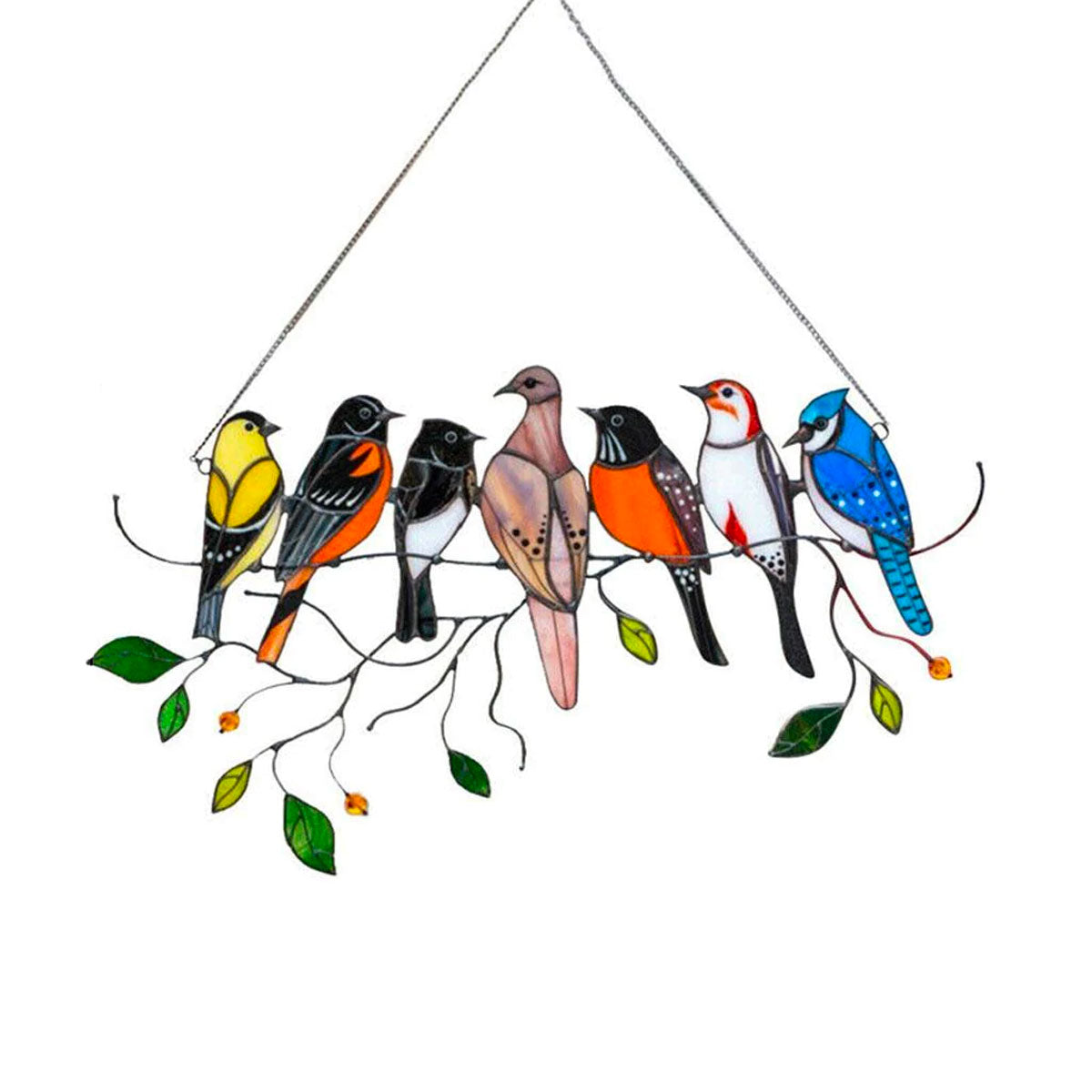 Vogel aus farbigem Glas Sonnenfänger