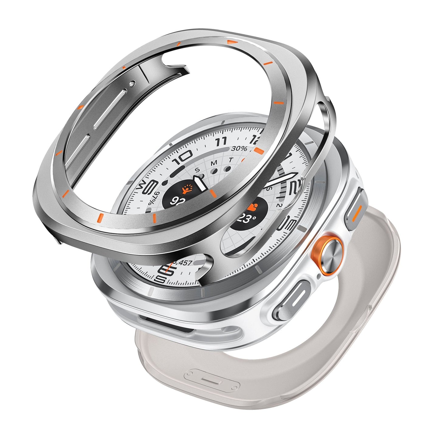 Vollrand Kratzfeste Metall 360° Schutzhülle für Samsung Galaxy Watch Ultra