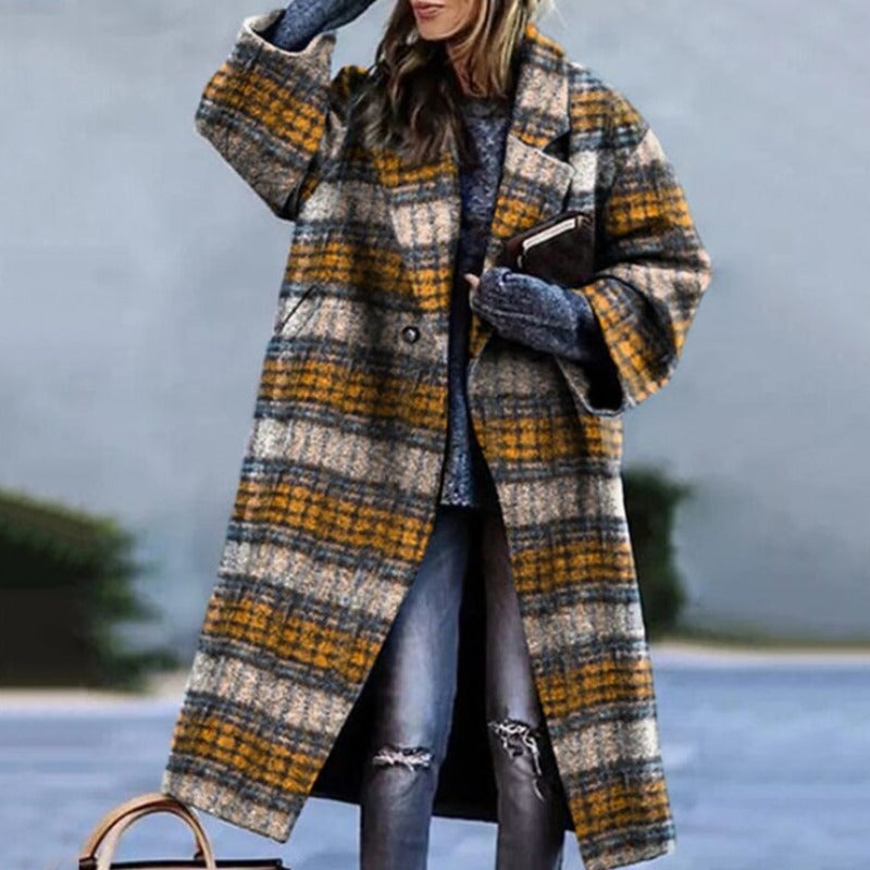 Wanda | Eleganter, warmer Damenmantel mit tailliertem Gürtel
