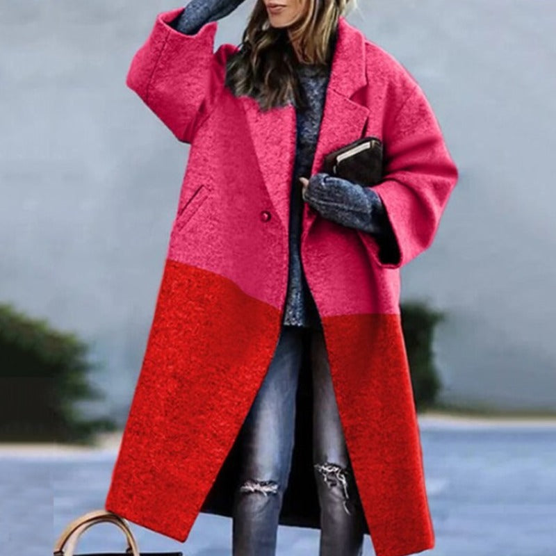 Wanda | Eleganter, warmer Damenmantel mit tailliertem Gürtel