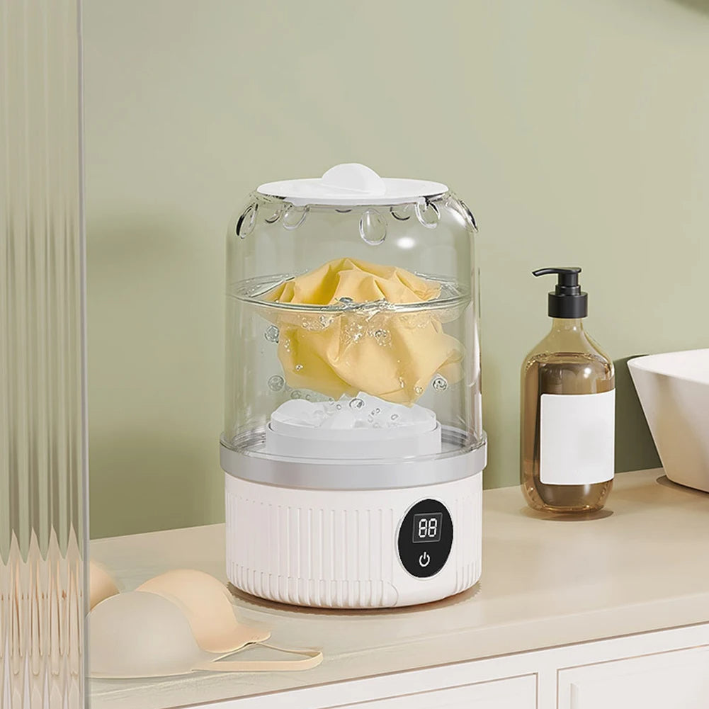 Wiederaufladbare Mini-Waschmaschine für Reisen und Zuhause