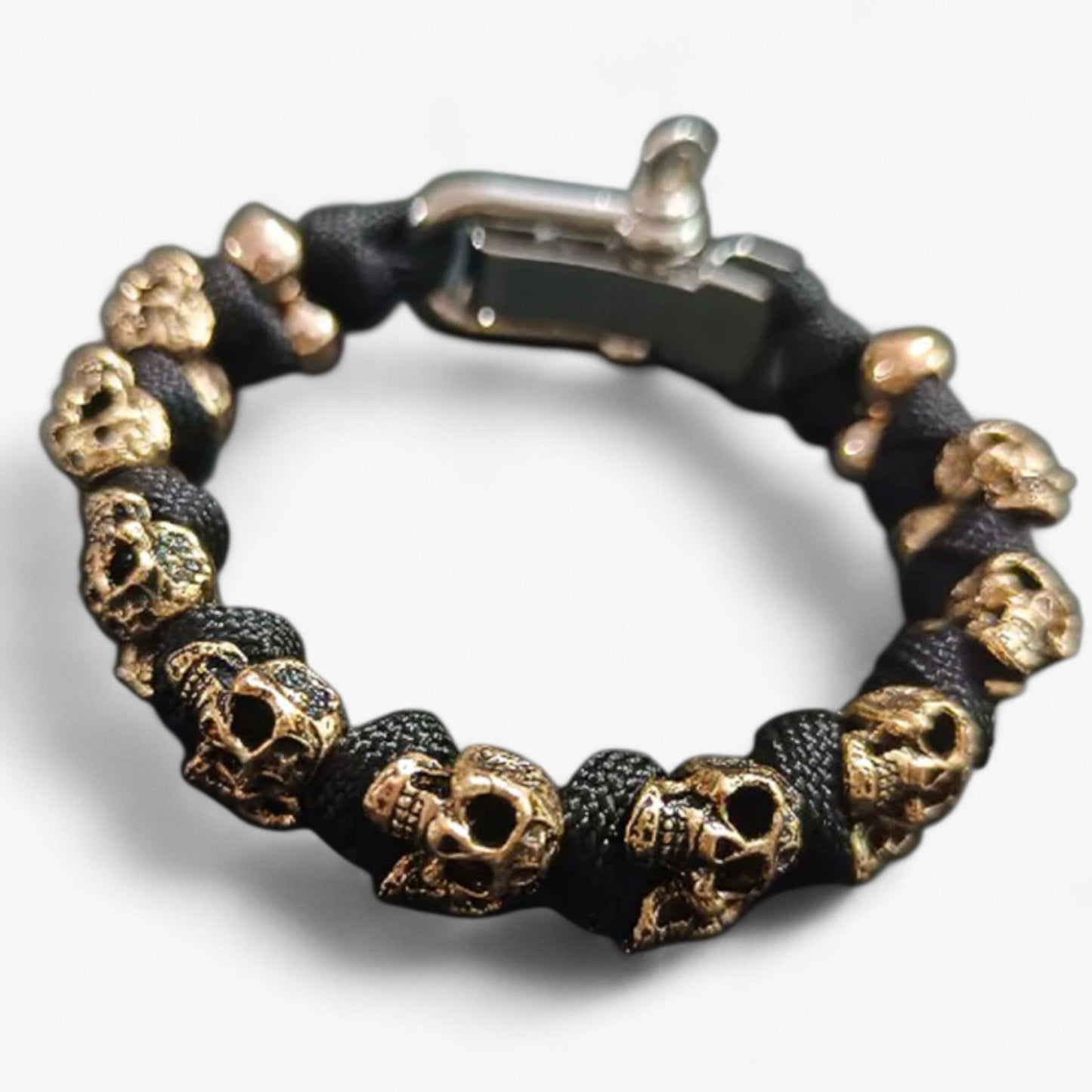 URGO™ | Silber Skull Armband aus Premium Paracord von der Armee